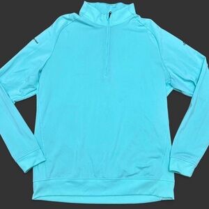 Adidas Golf 1/4 Zip Pullover L Aqua Fripp Island